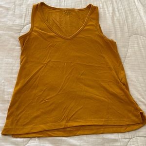 Madewell Tomboy V Neck Tank Top in Tungsten Glow